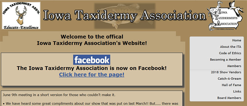 Iowa Taxidermy Association Site